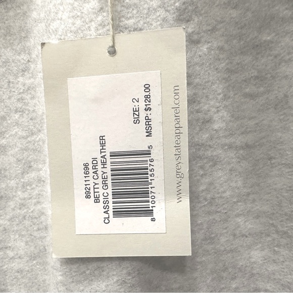 NWT Grey State Gray Cardigan Sz Medium - Picture 5 of 9